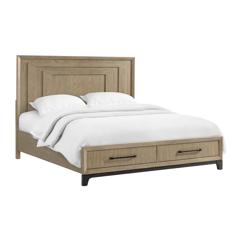 Wallace & Bay Preno Queen Storage Bed in Caramel and Cocoa. Picture 1