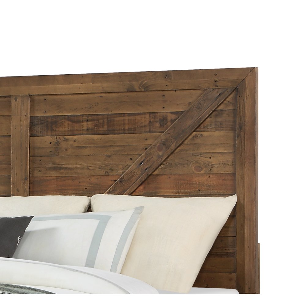 Wallce & Bay Mullen Caramel Brown Queen Bed. Picture 7