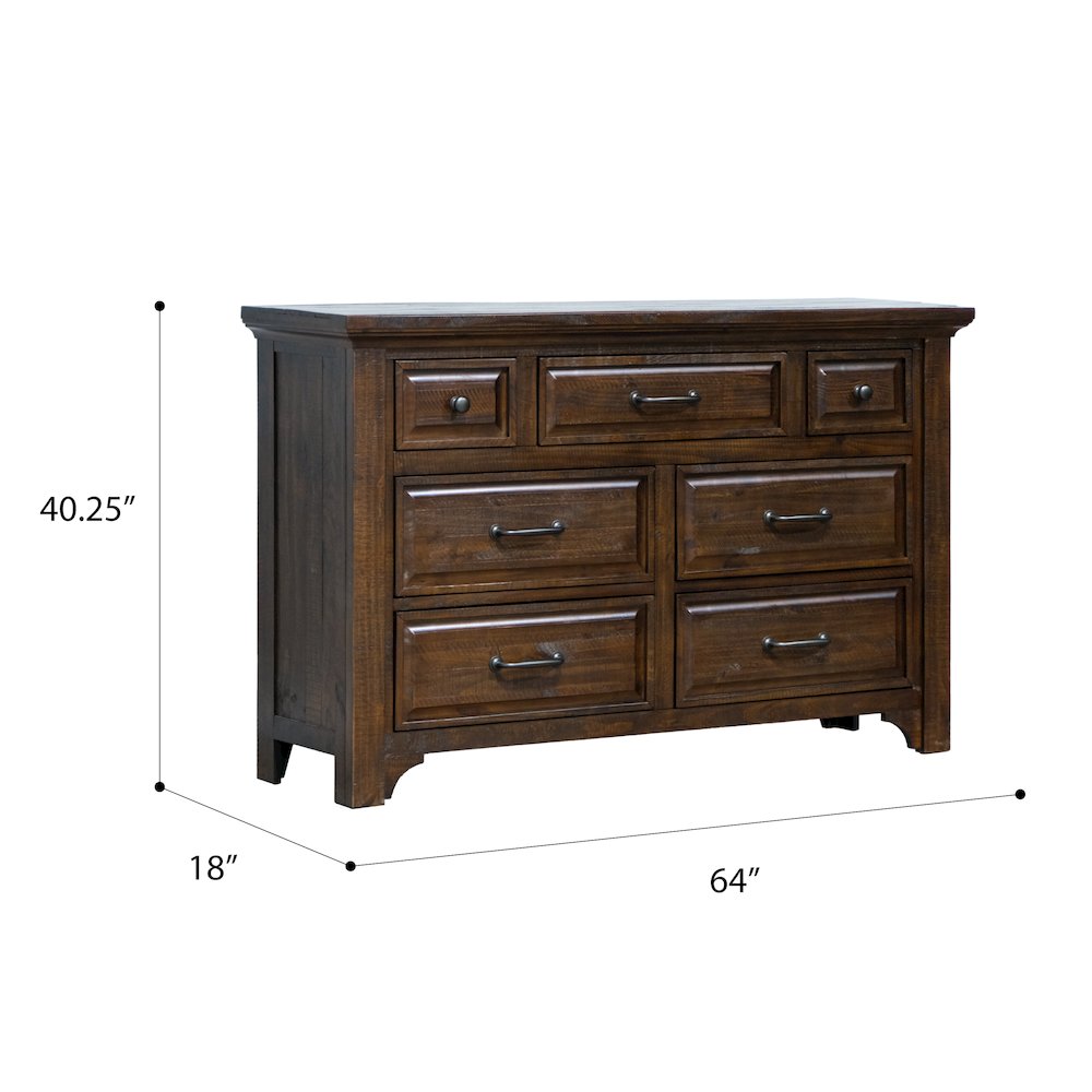Wallace & Bay Verna Burnt Umber 7-Drawer Dresser. Picture 5