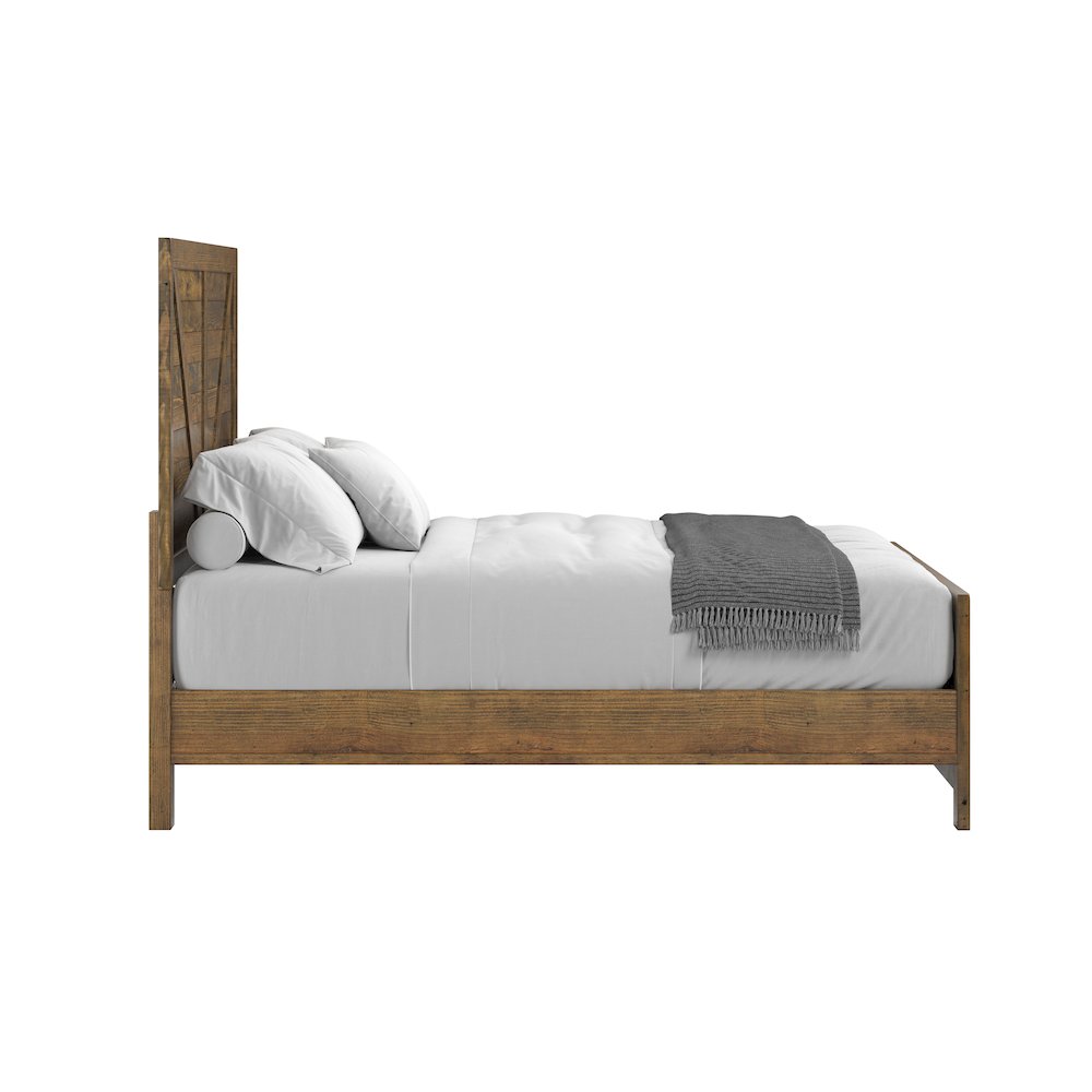 Wallce & Bay Mullen Caramel Brown Queen Bed. Picture 4