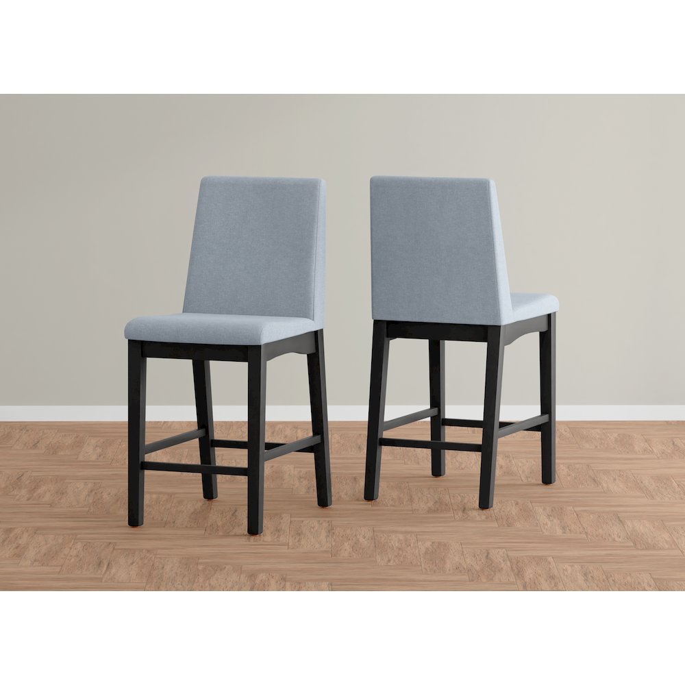 Wallace & Bay Quaint Gathering Height Stools, Set of 2 in Modern Gray. Picture 2