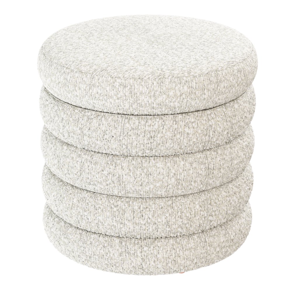 Wallace & Bay Norra Cream Storage Ottoman with Reversible Solid Wood Tray Tops. Picture 1