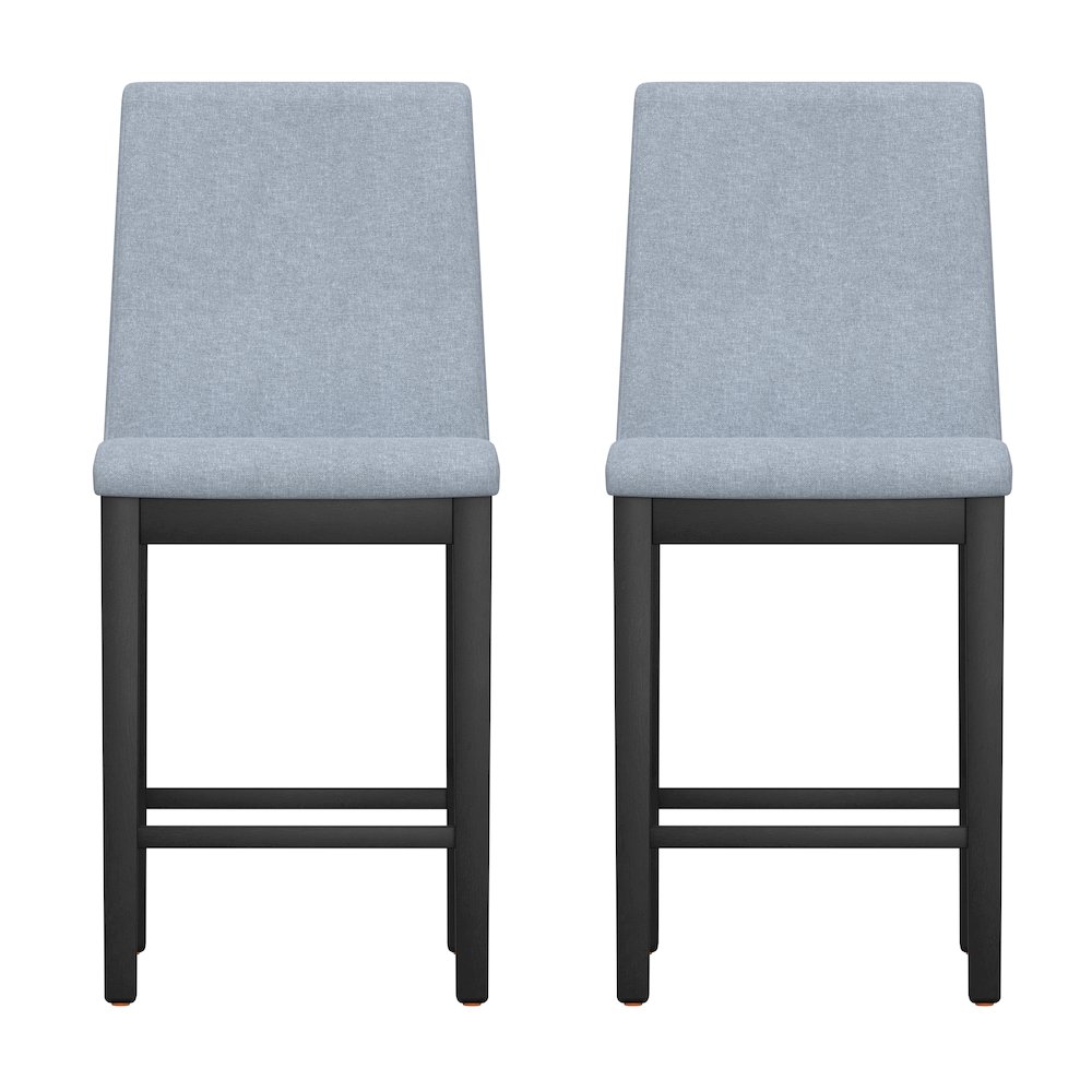 Wallace & Bay Quaint Gathering Height Stools, Set of 2 in Modern Gray. Picture 4