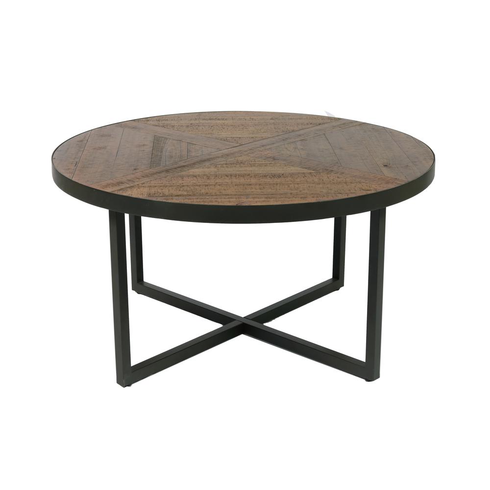 Wallace & Bay Oceans Round Coffee Table, Antique Pine. Picture 3