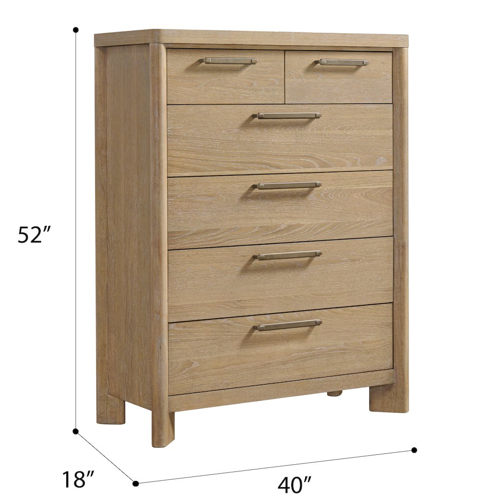 Wallce & Bay Clove Sand Dune 6-Drawer Chest. Picture 5