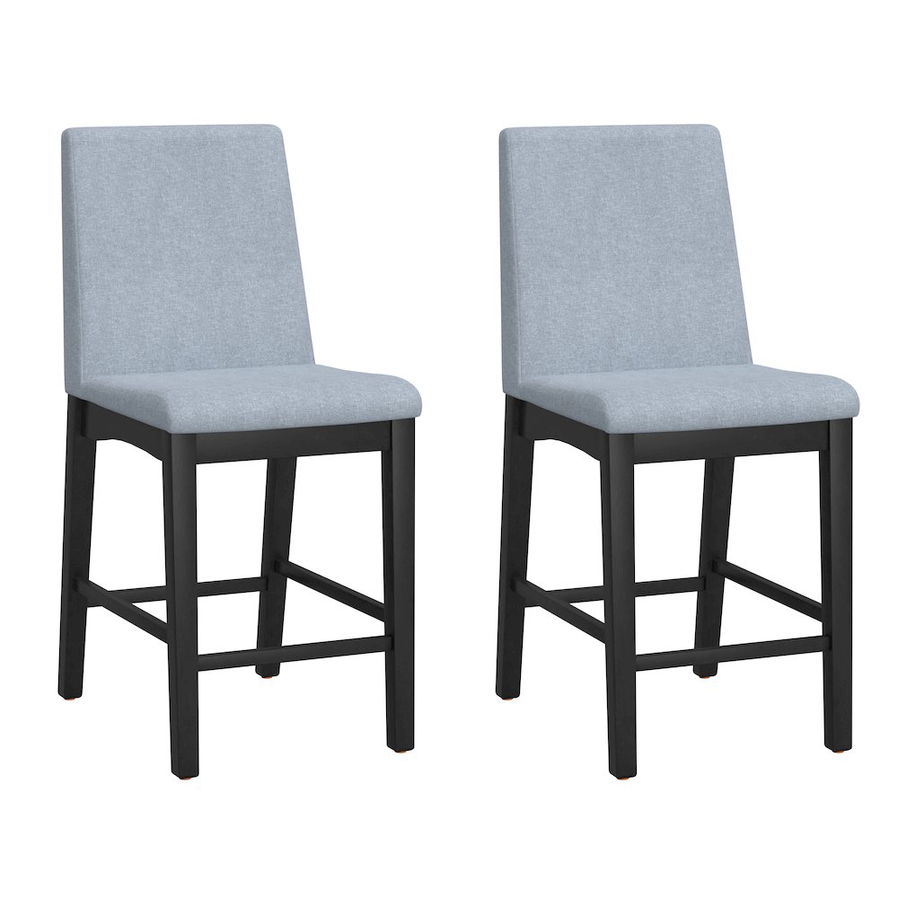 Wallace & Bay Quaint Gathering Height Stools, Set of 2 in Modern Gray. Picture 1