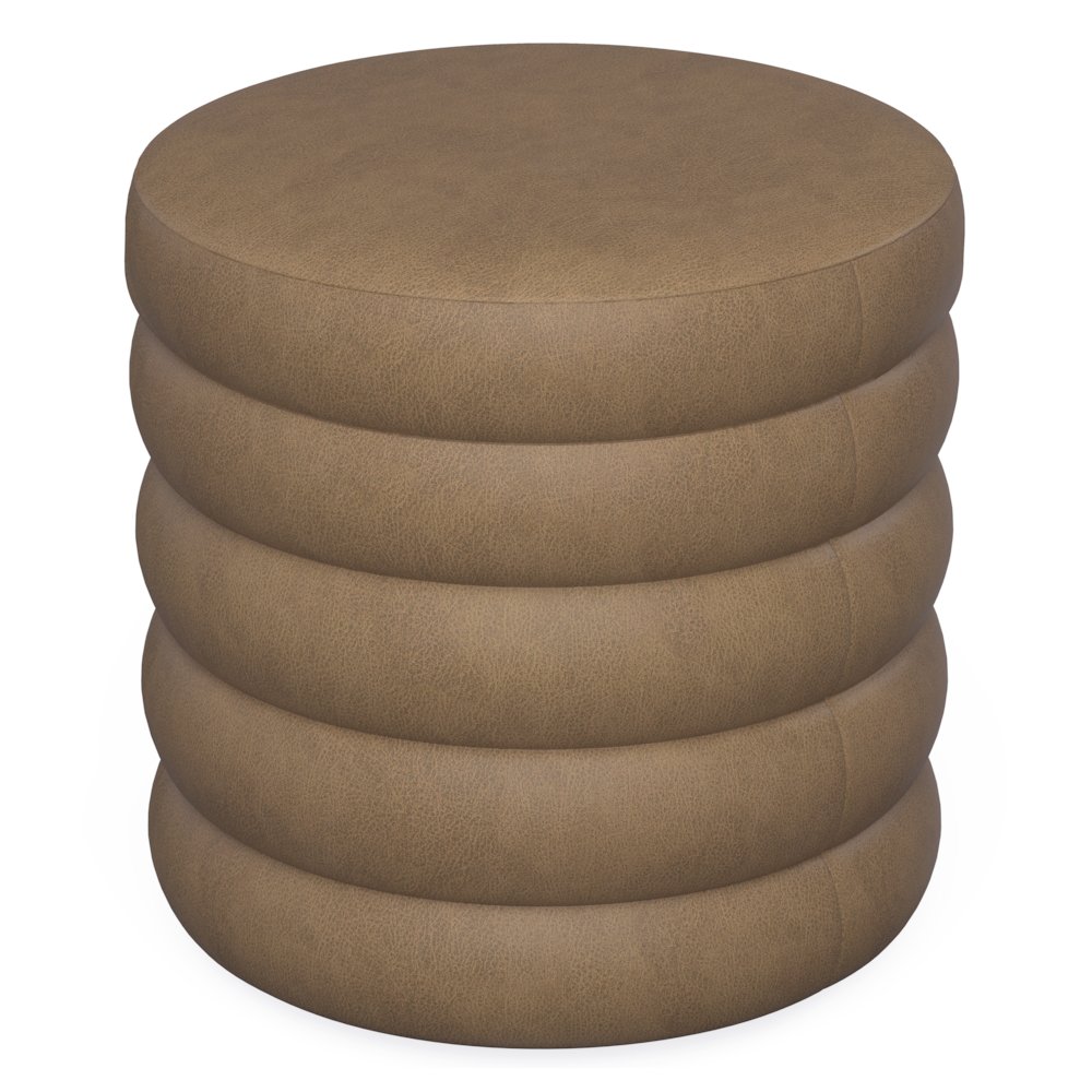 Brown Storage Ottoman with Reversible Solid Wood Tray Tops. Picture 1