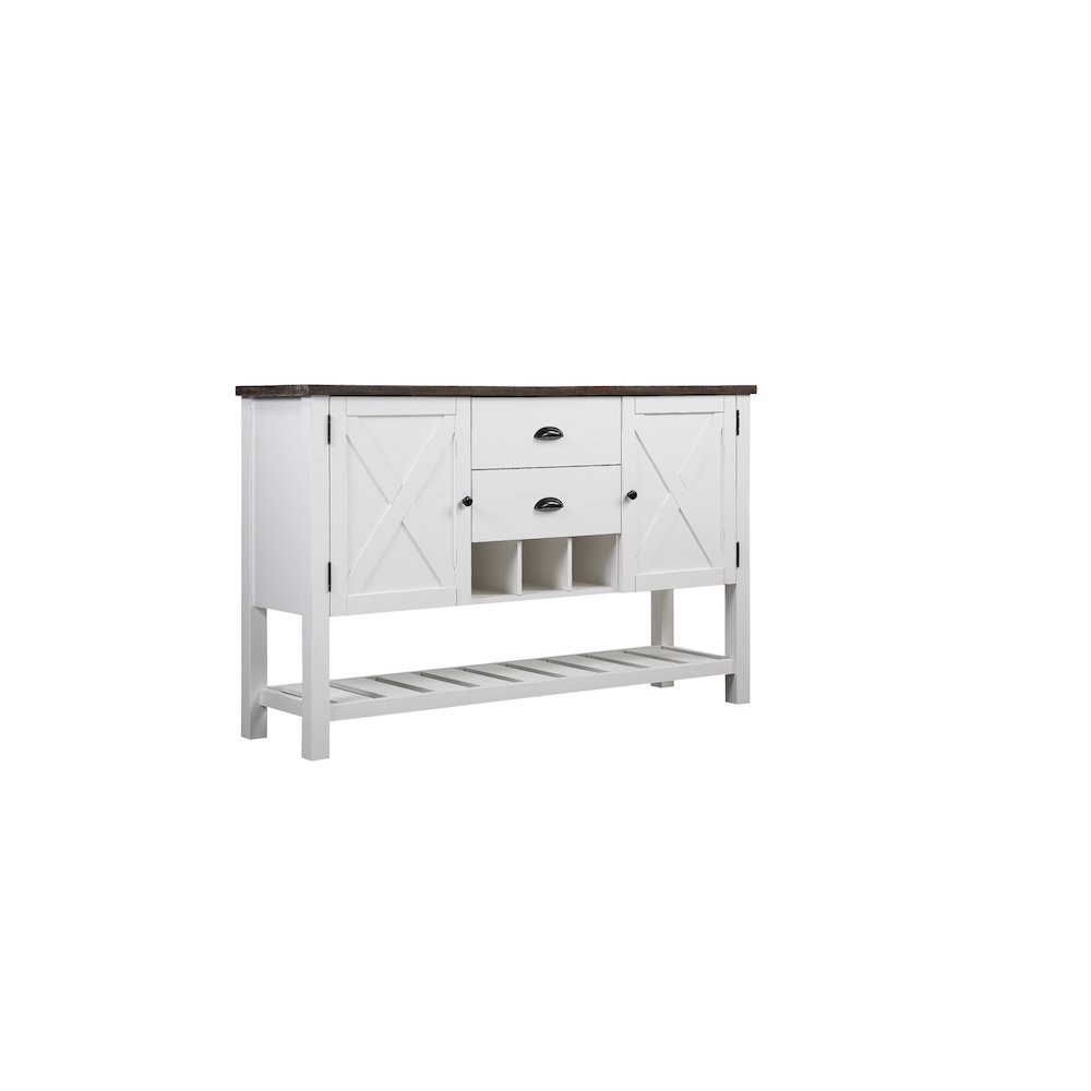 Wallace & Bay Mountina Dark Mocha & Antique White and  2-Drawer Server. Picture 1