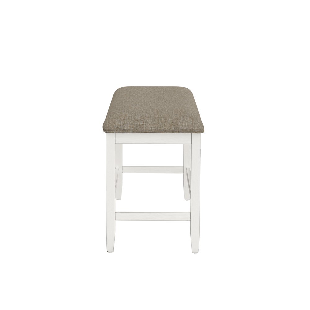 Wallace & Bay Velvety 6 Piece Gathering Height Table Set in Cocoa & Milk White. Picture 10