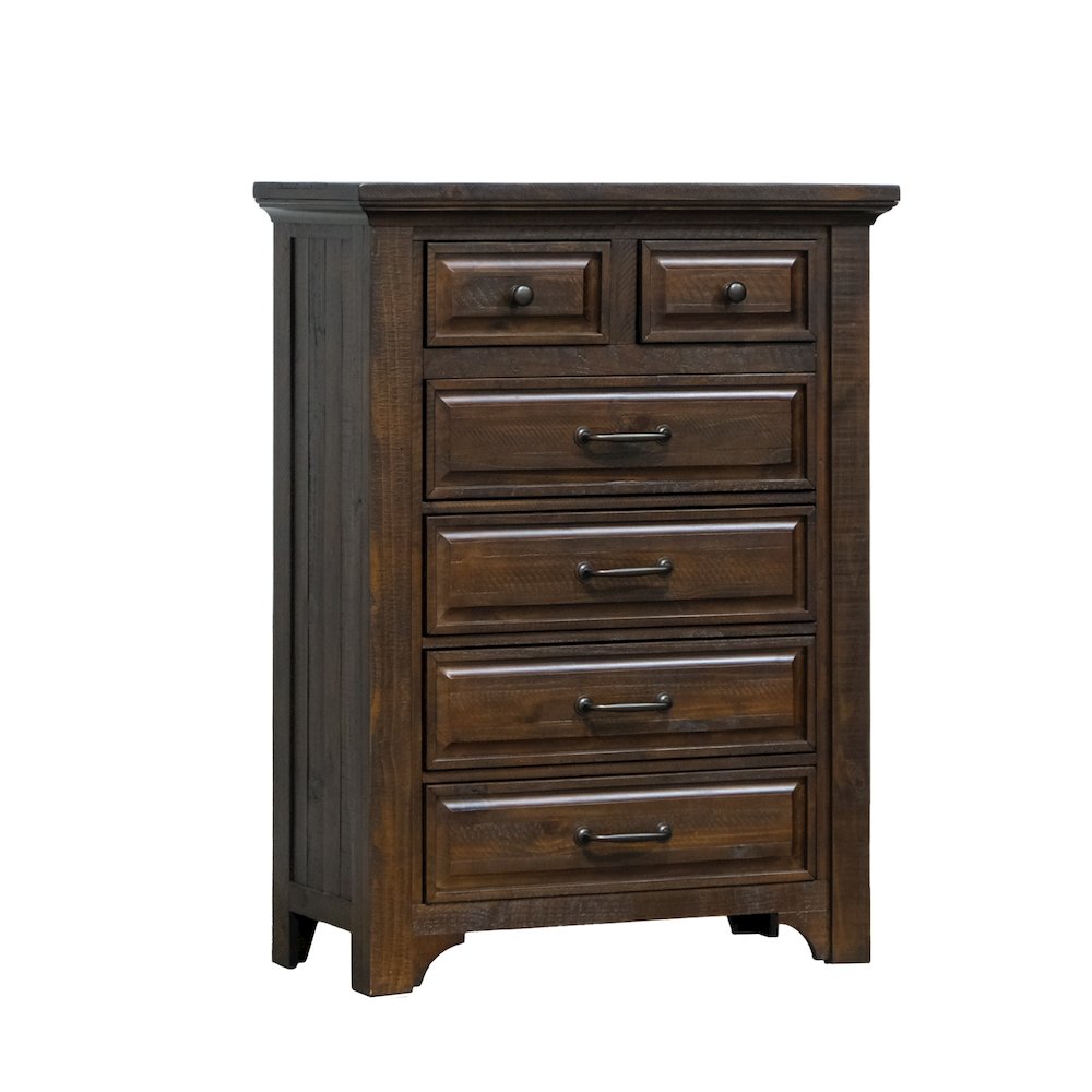 Wallace & Bay Verna Burnt Umber 6-Drawer Chest. Picture 1