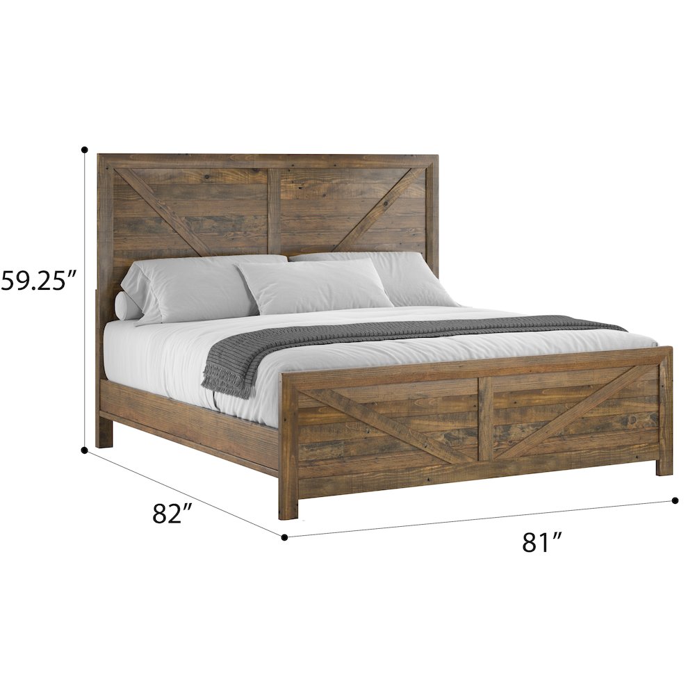 Wallce & Bay Mullen Caramel Brown King Bed. Picture 5