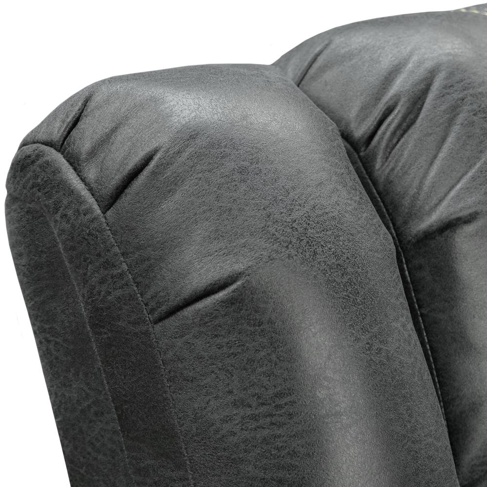 Reclining Console Loveseat with Contrast Stitching. Picture 3