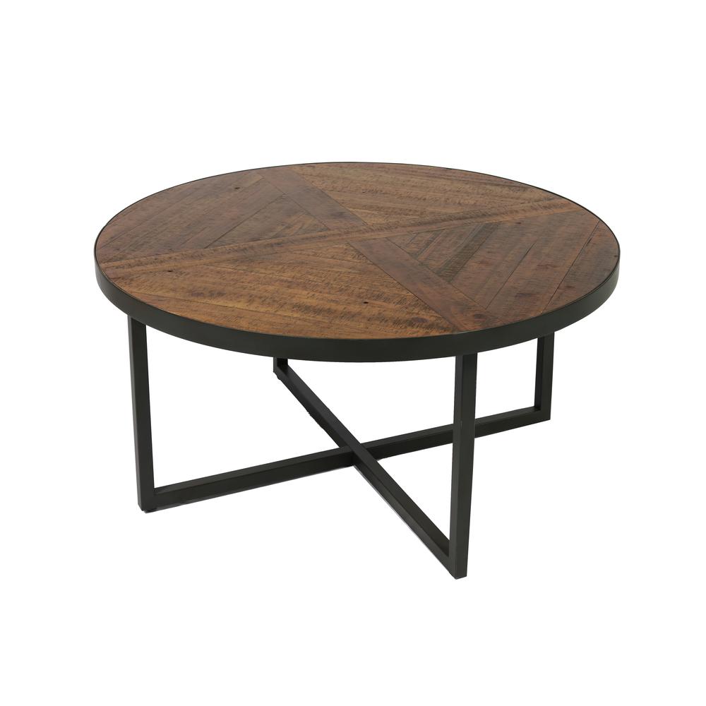 Wallace & Bay Oceans Round Coffee Table, Antique Pine. Picture 2