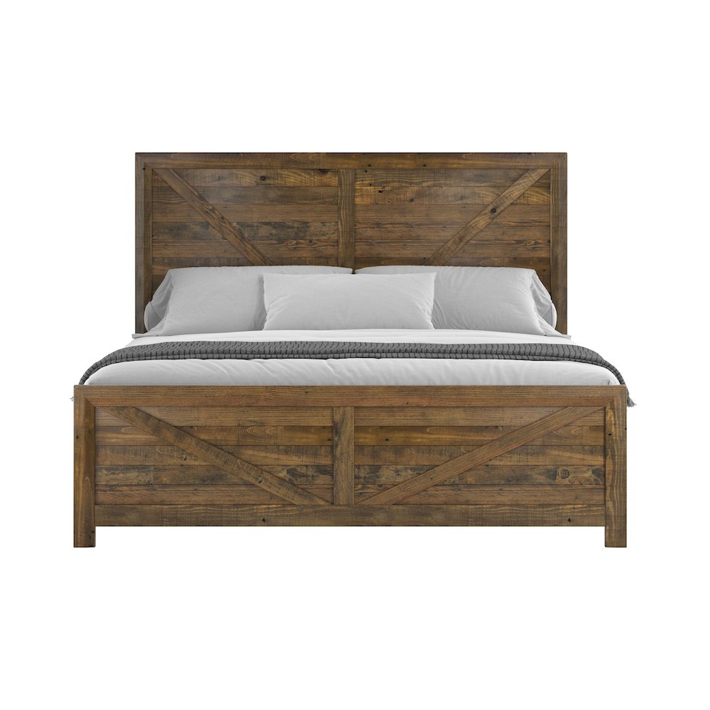 Wallce & Bay Mullen Caramel Brown King Bed. Picture 3