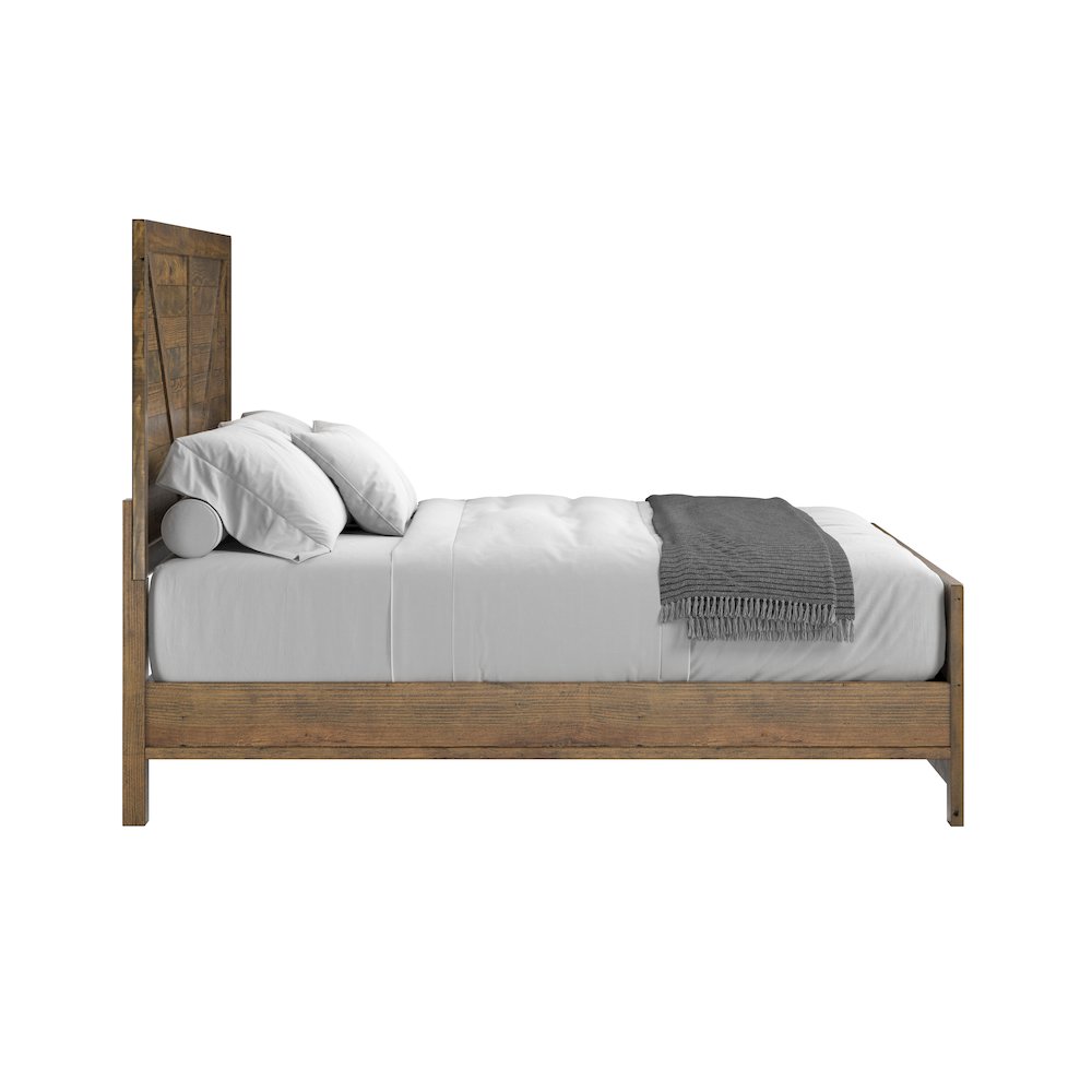 Wallce & Bay Mullen Caramel Brown King Bed. Picture 4