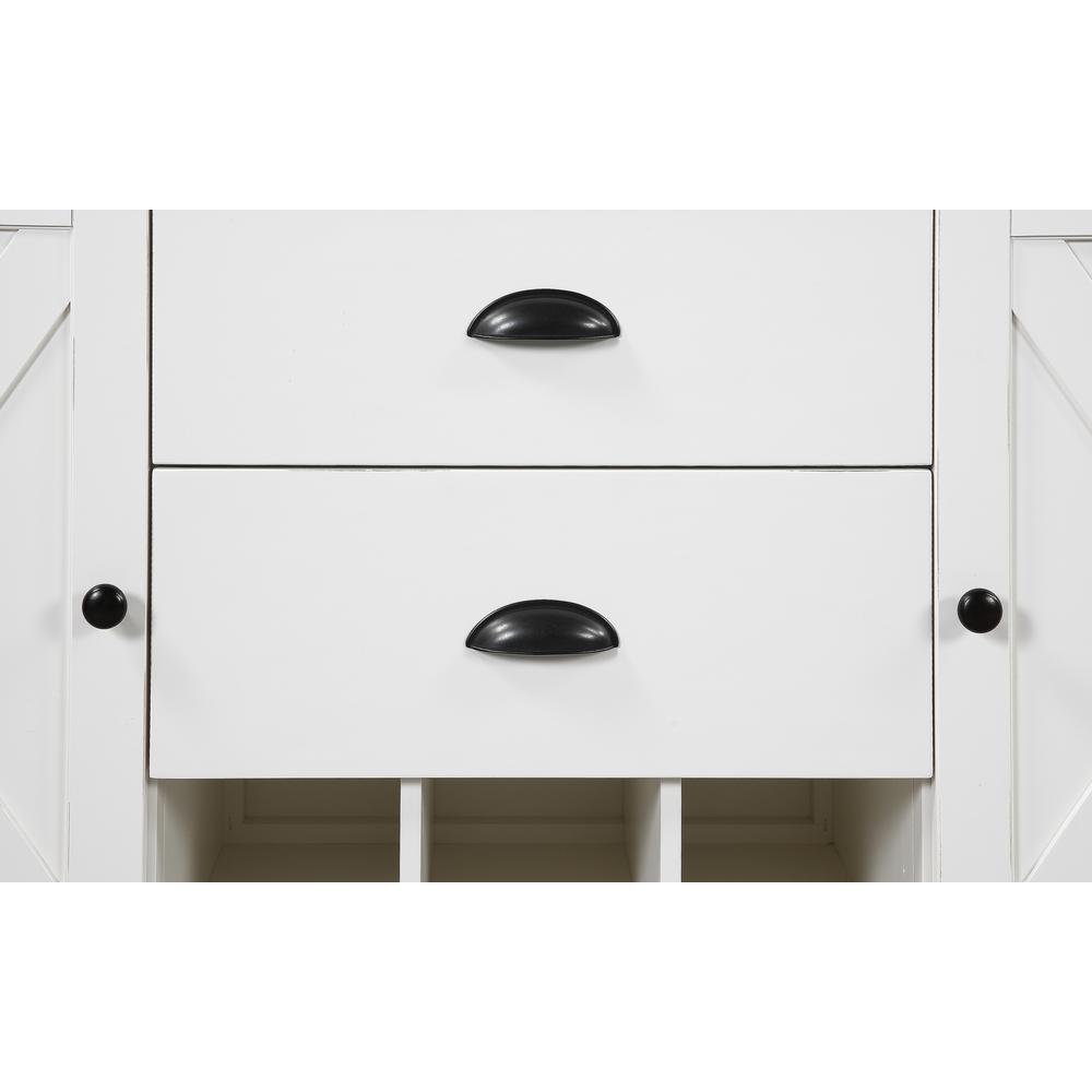 2-Drawer Server with Plank-Style Top, Hidden Storage, And Open Shelf. Picture 2