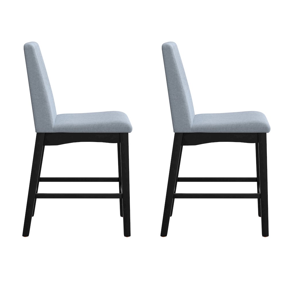 Wallace & Bay Quaint Gathering Height Stools, Set of 2 in Modern Gray. Picture 5