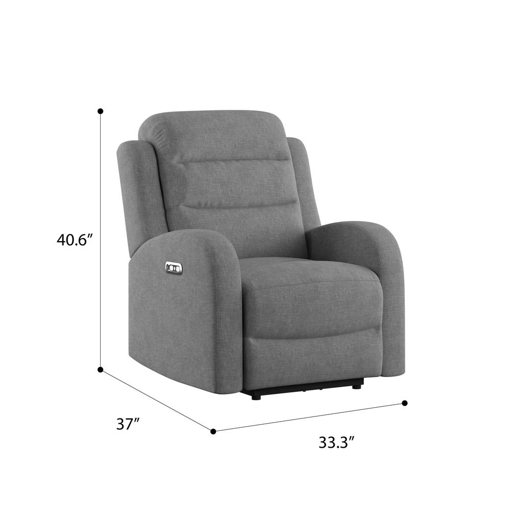 Dual Power Recliner And Headrest with Power Headrest. Picture 2
