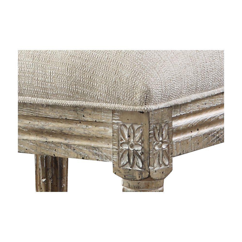 Wallace & Bay Ludin Sandstone Buff Upholstered Dining Chairs, Set of 2. Picture 5