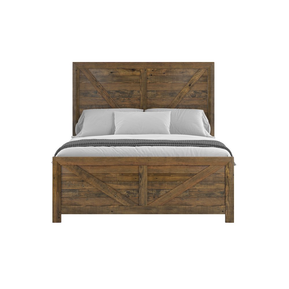 Wallce & Bay Mullen Caramel Brown Queen Bed. Picture 3