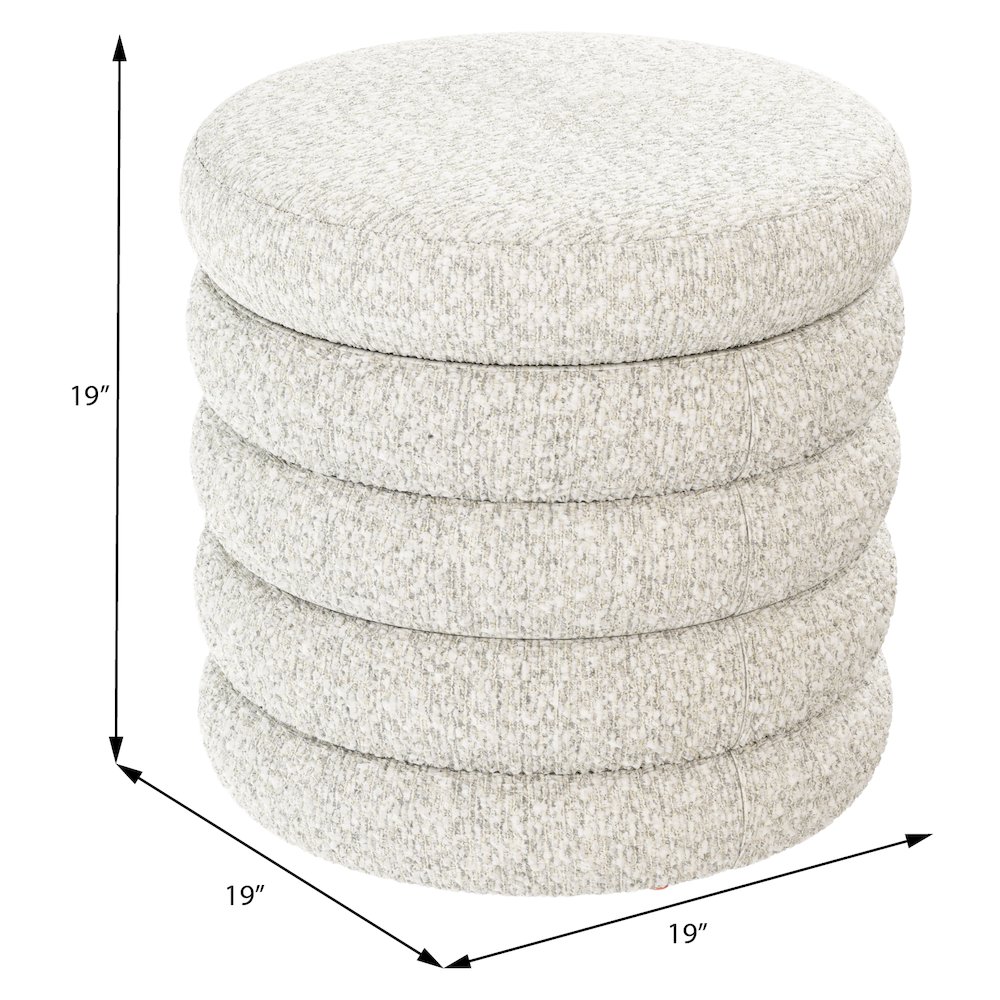 Wallace & Bay Norra Cream Storage Ottoman with Reversible Solid Wood Tray Tops. Picture 4