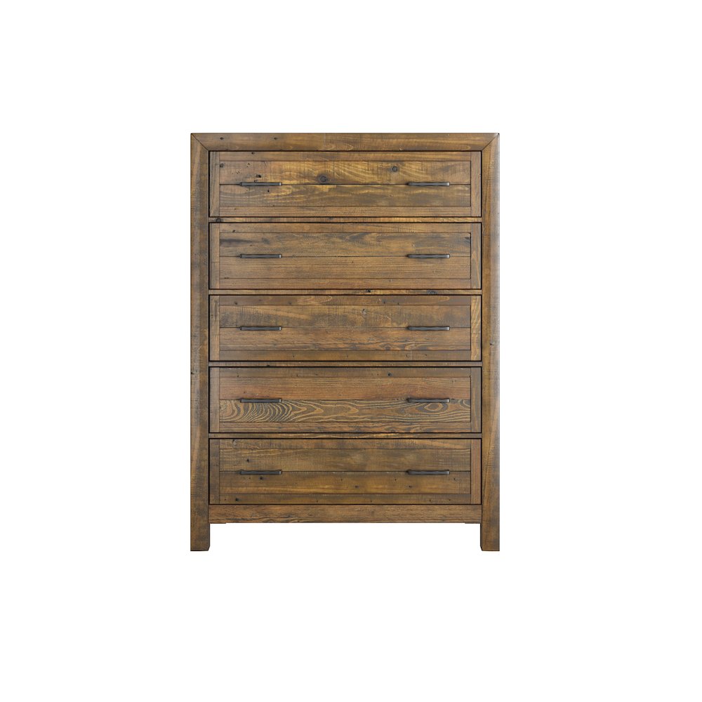 Wallce & Bay Mullen Caramel Brown 5-Drawer Chest. Picture 2