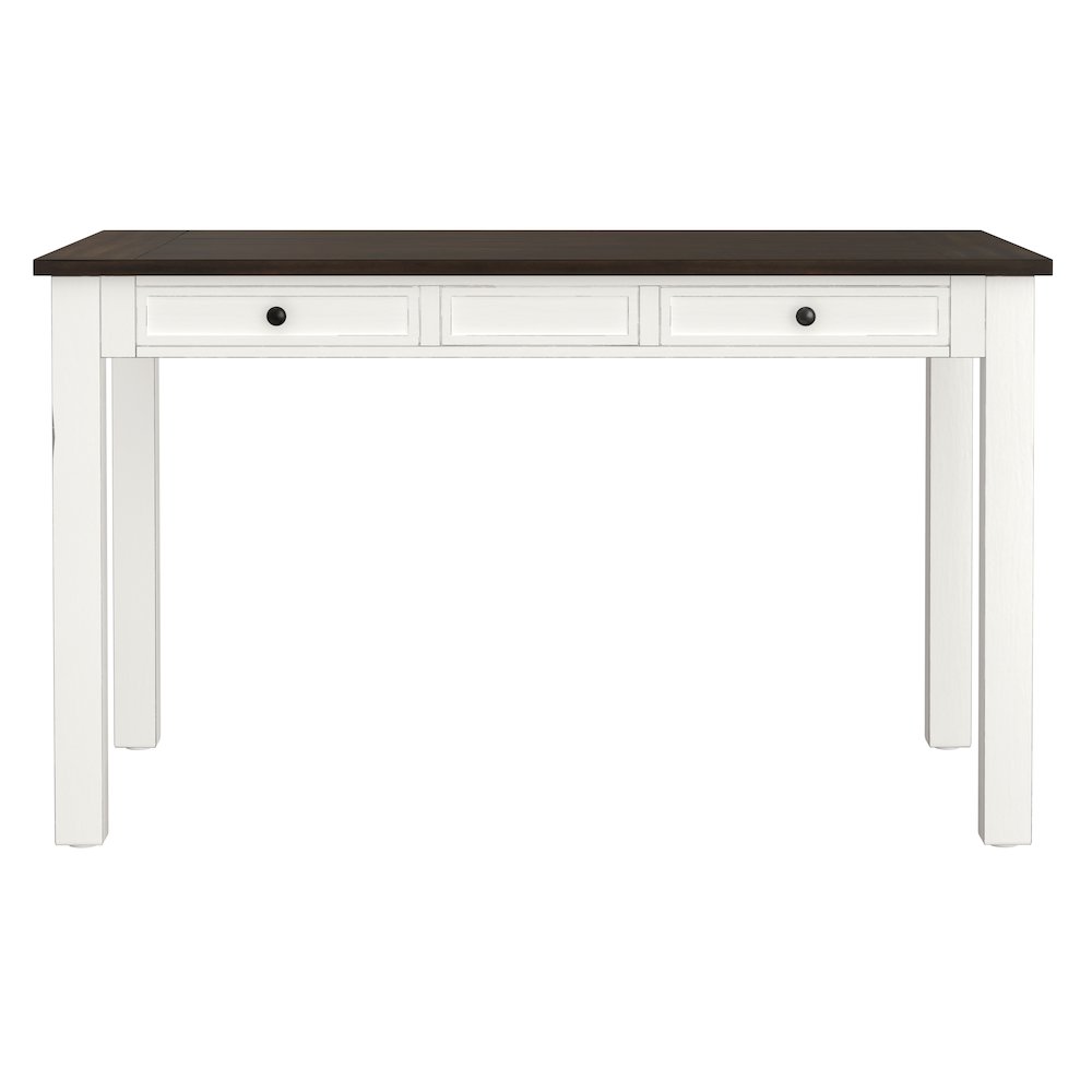 Wallace & Bay Velvety 6 Piece Gathering Height Table Set in Cocoa & Milk White. Picture 8