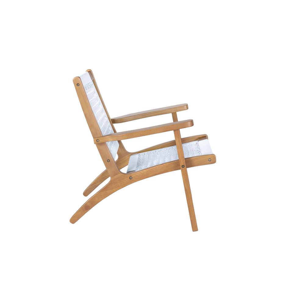Harrison Hexagon Woven Light Grey Rope Accent Chair - Natural Finish. Picture 4