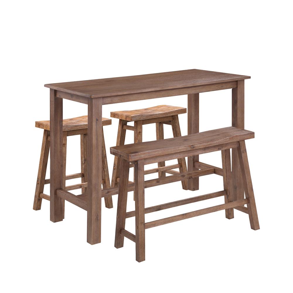 Sonoma 4pc Pub Set - Barnwood Wire-Brush Finish. Picture 1