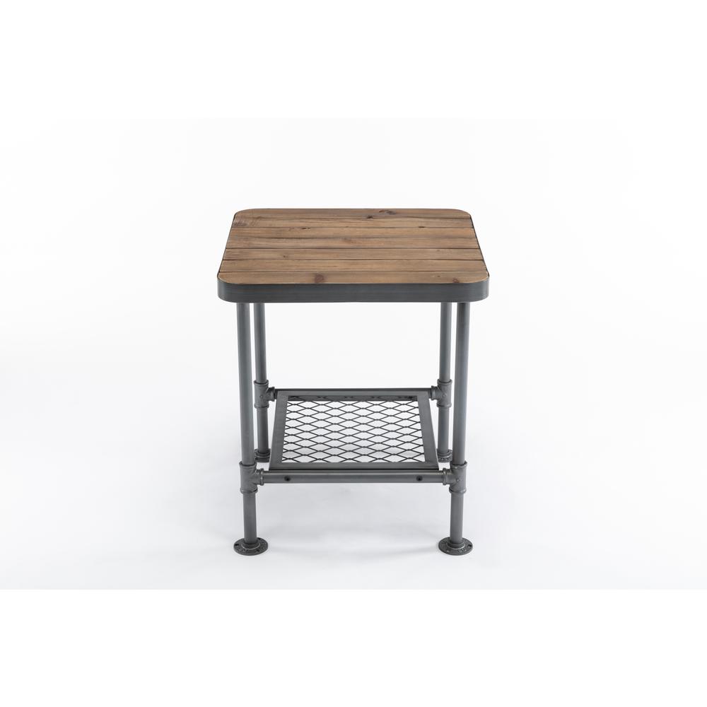 Newport End Table, Gray/Natural. Picture 6