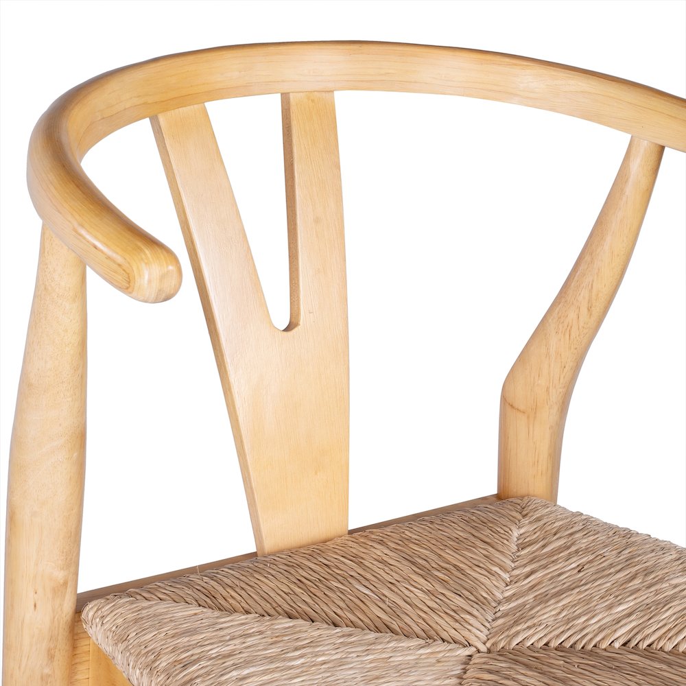 Wishbone Dining Chairs - Set of 2 - Natural Finish. Picture 2