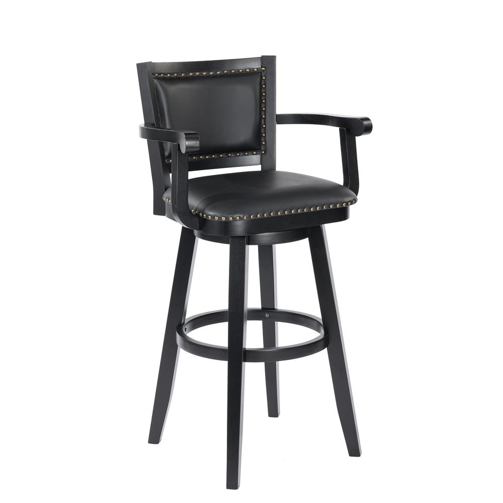 Broadmoor Extra Tall Swivel Stool - Black. Picture 1