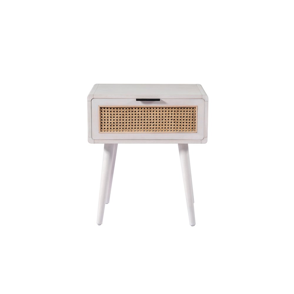 Cambria End Table - Zebrano Whitewash/Natural Cane. Picture 6