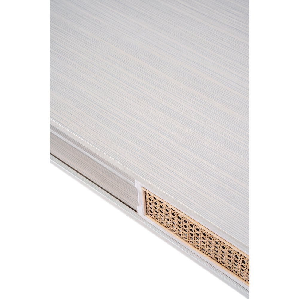 Cambria Coffee Table - Zebrano Whitewash/Natural Cane. Picture 6
