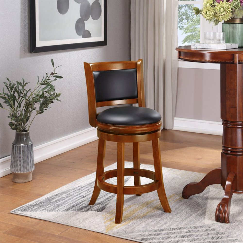 Augusta Swivel Counter Stool - Cherry. Picture 6