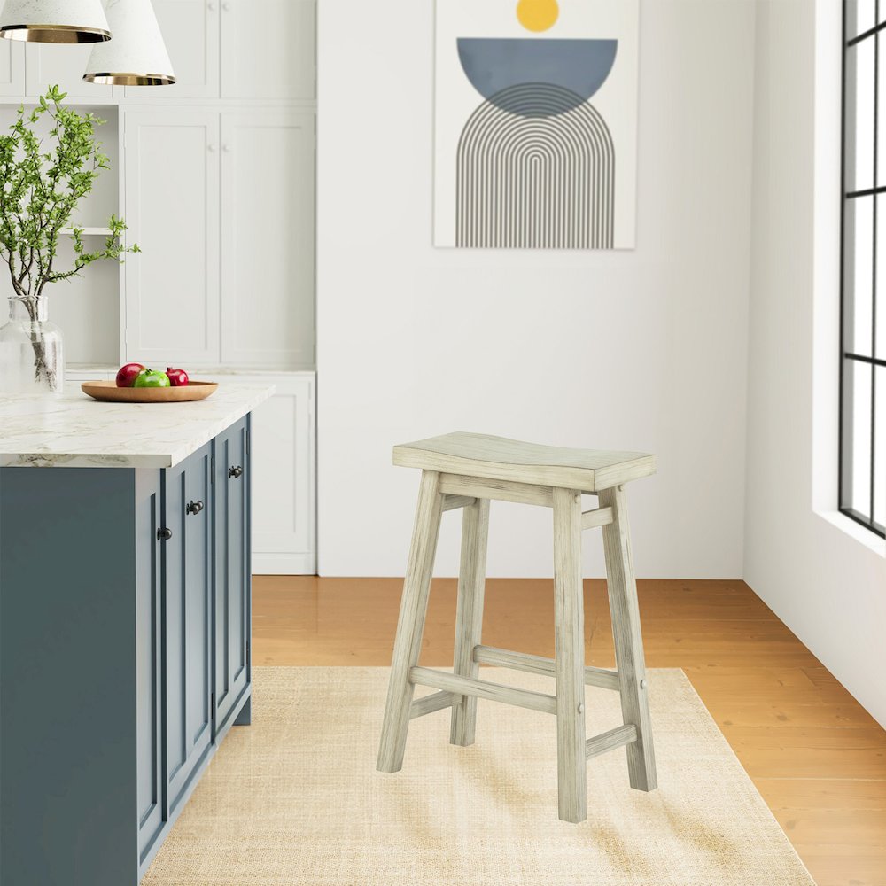 Sonoma Backless Saddle Counter Stool - Sawgrass Finish. Picture 6