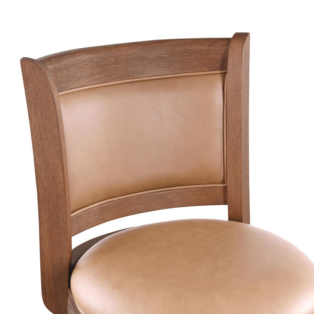 Augusta 26" Swivel Counter Stool - Chestnut Wire-Brush. Picture 6