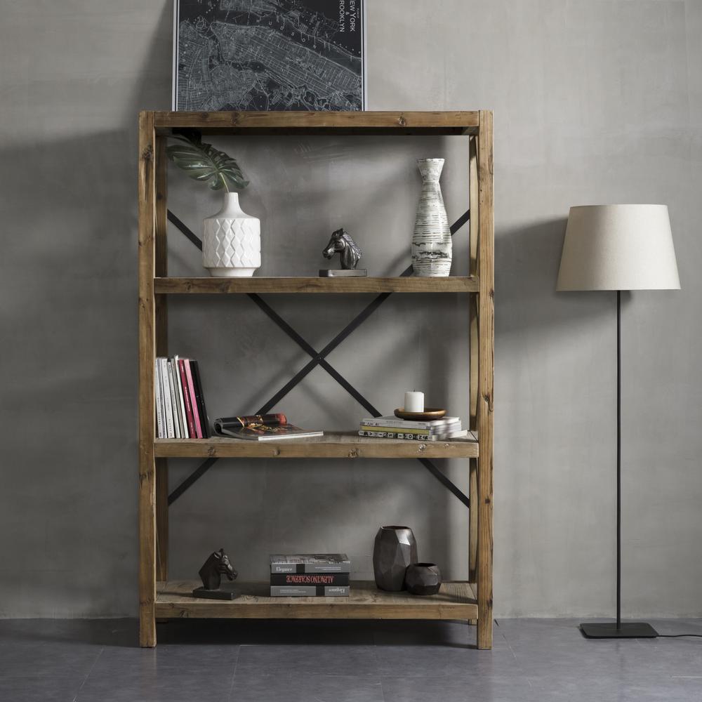 Elinor Bookcase - Natural/Black Finish. Picture 7