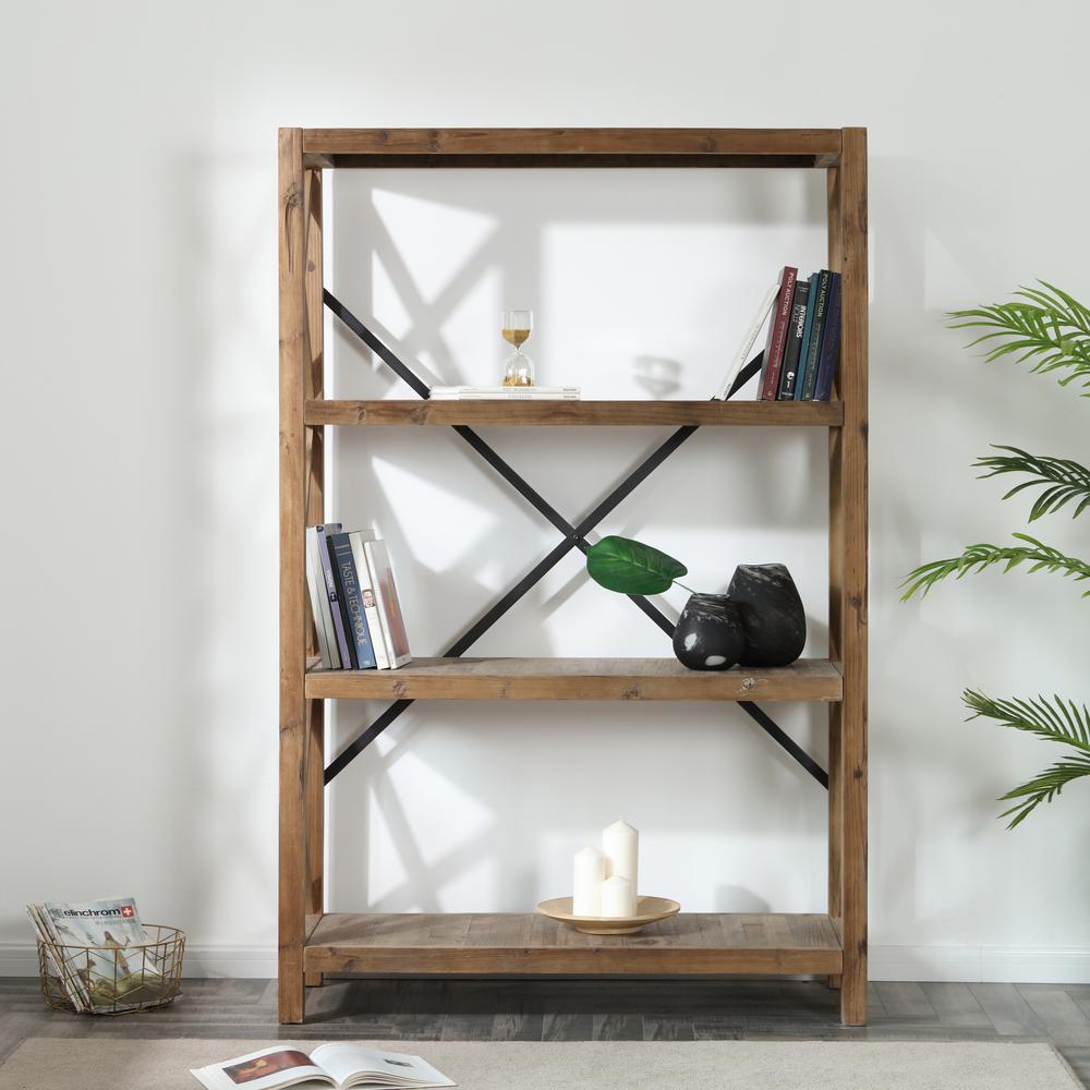 Elinor Bookcase - Natural/Black Finish. Picture 8