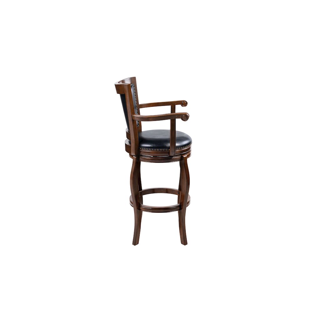 Jones Extra Tall Swivel Bar Stool - Cappuccino. Picture 4