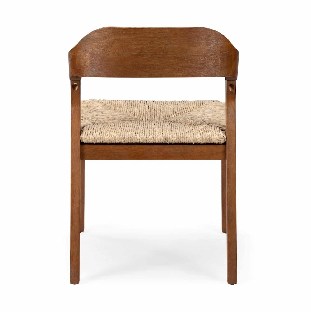 Rasmus Dining Rush Side Chair - Chestnut Wire-Brush Finish. Picture 5