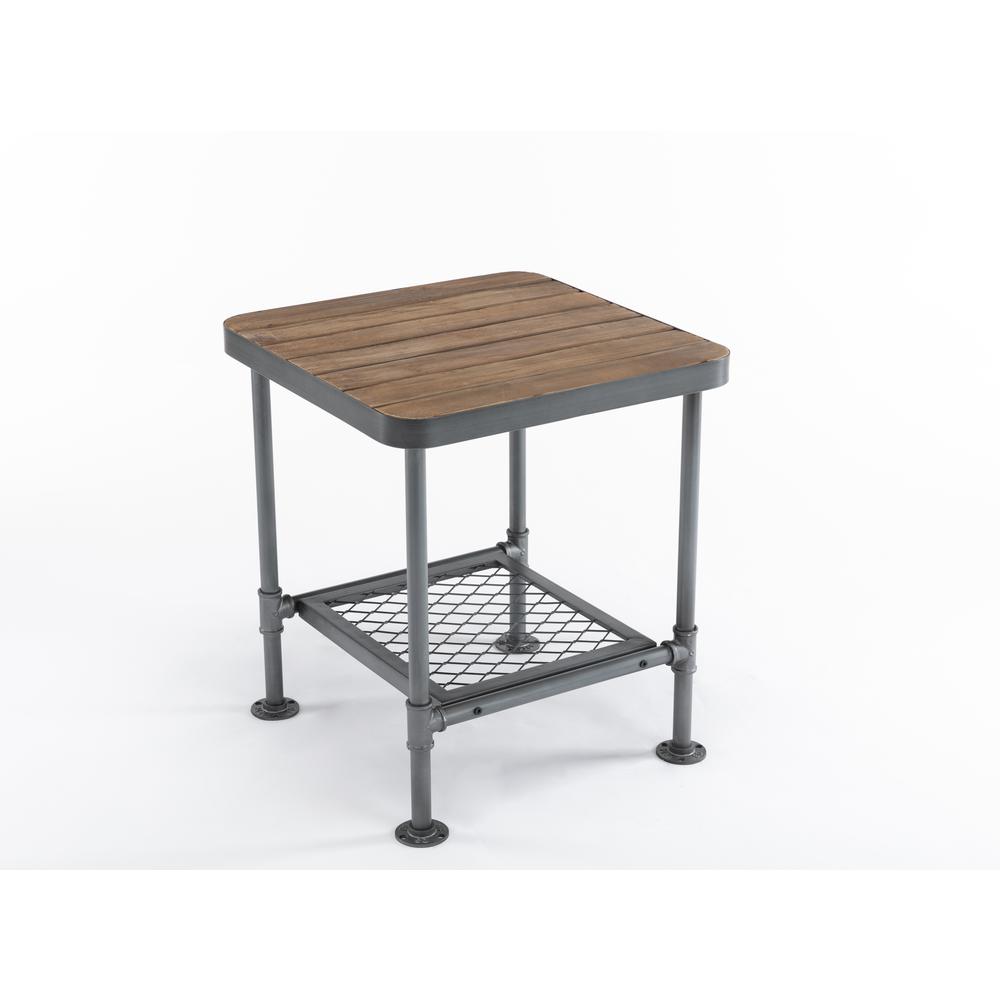 Newport End Table, Gray/Natural. Picture 9