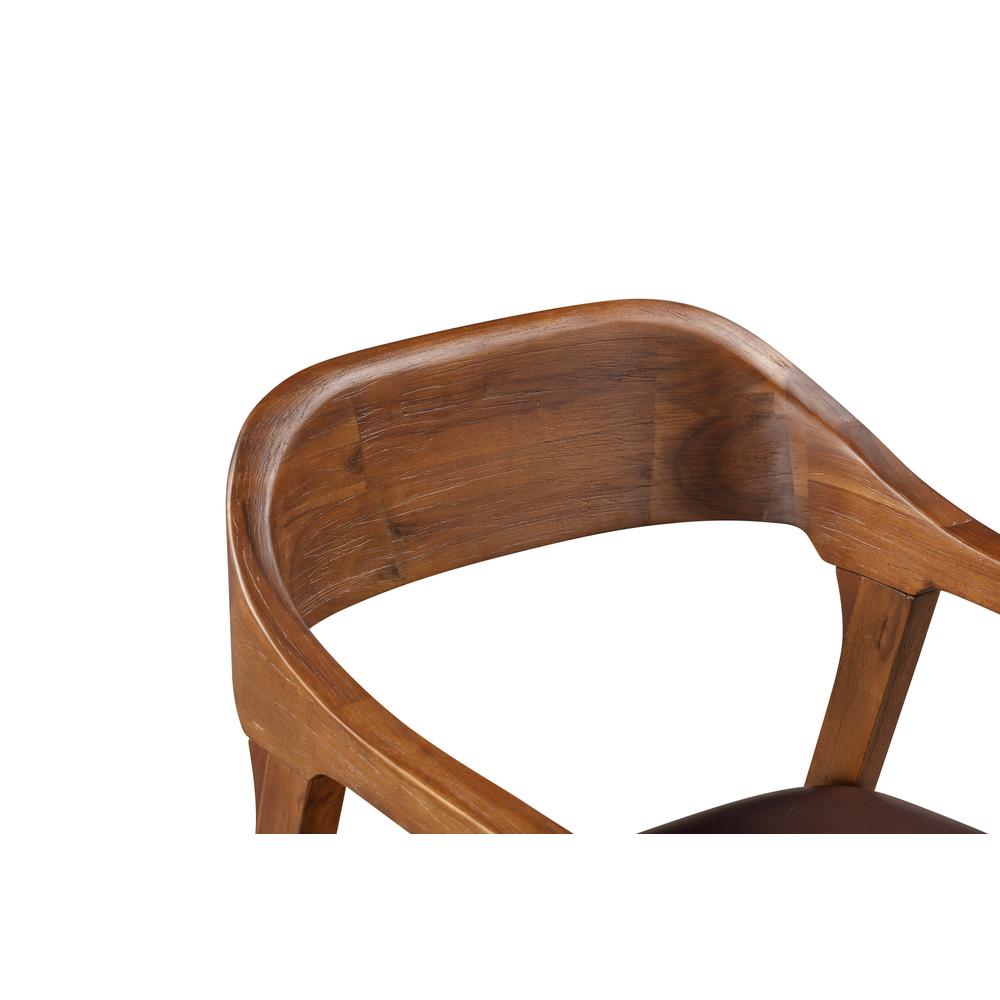 Rasmus Wood Counter Stool - Chestnut Wire-Brush Finish. Picture 6