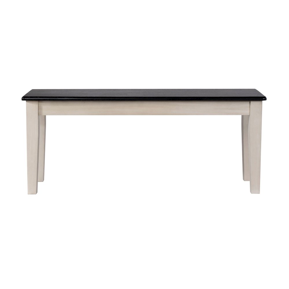 Shaker Dining Bench - European Black Ash/Antique White. Picture 2
