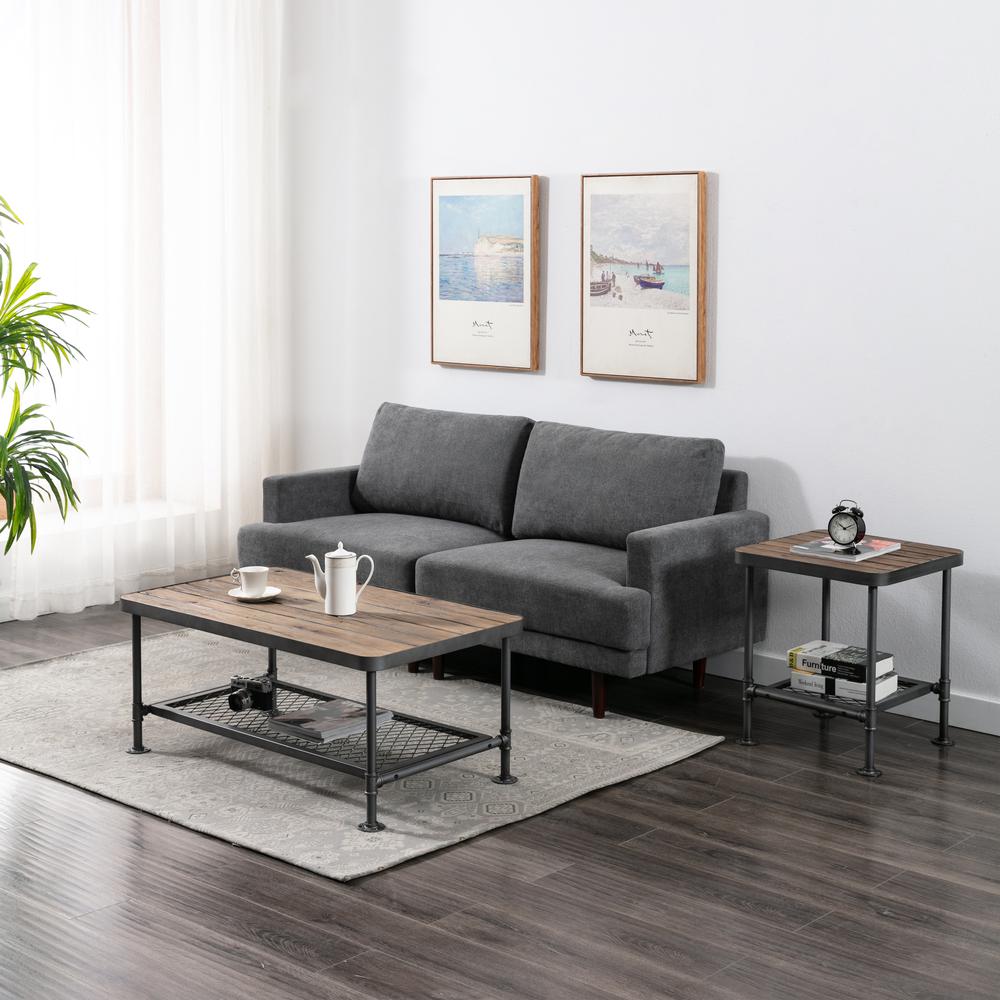 Newport End Table, Gray/Natural. Picture 14