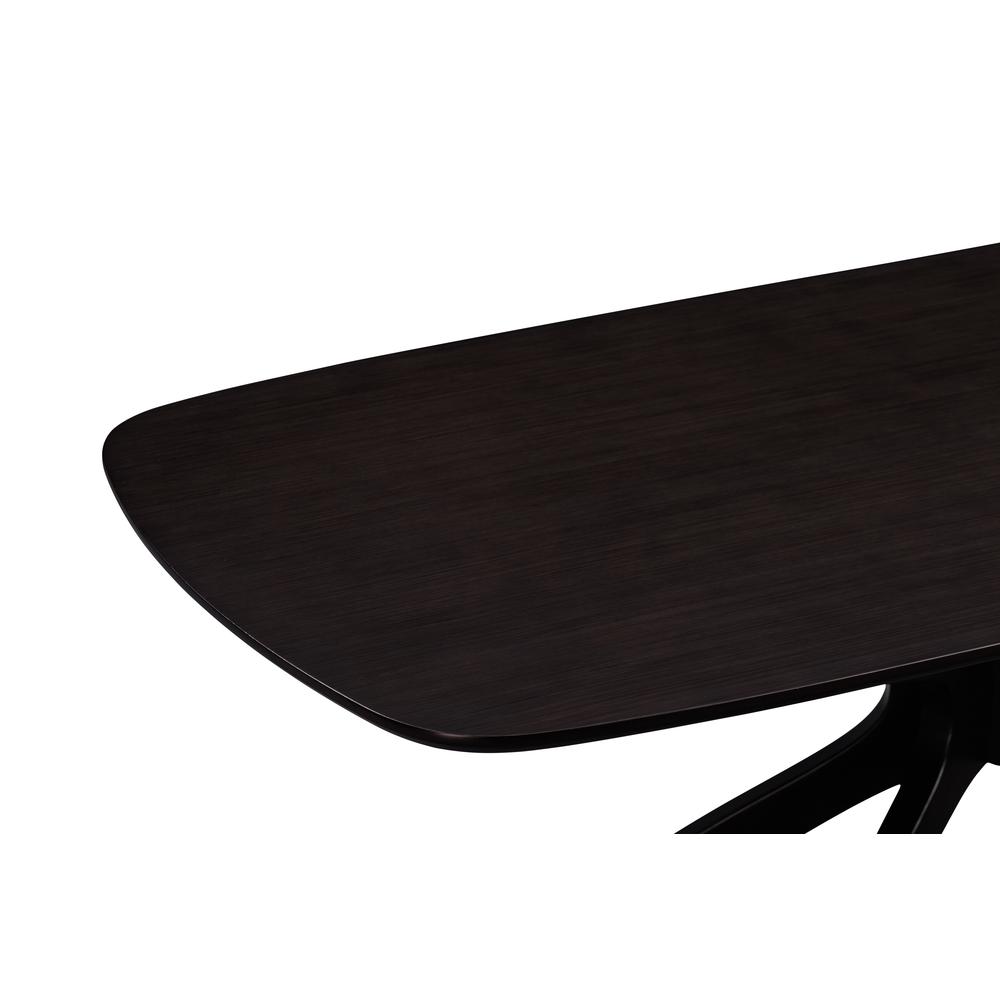 Orleans 63" Cozy Corner Dining Table - Black. Picture 5