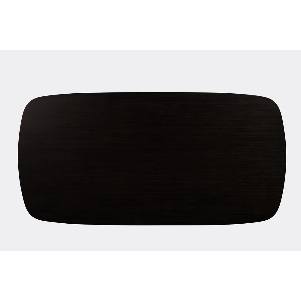 Orleans 63" Cozy Corner Dining Table - Black. Picture 3