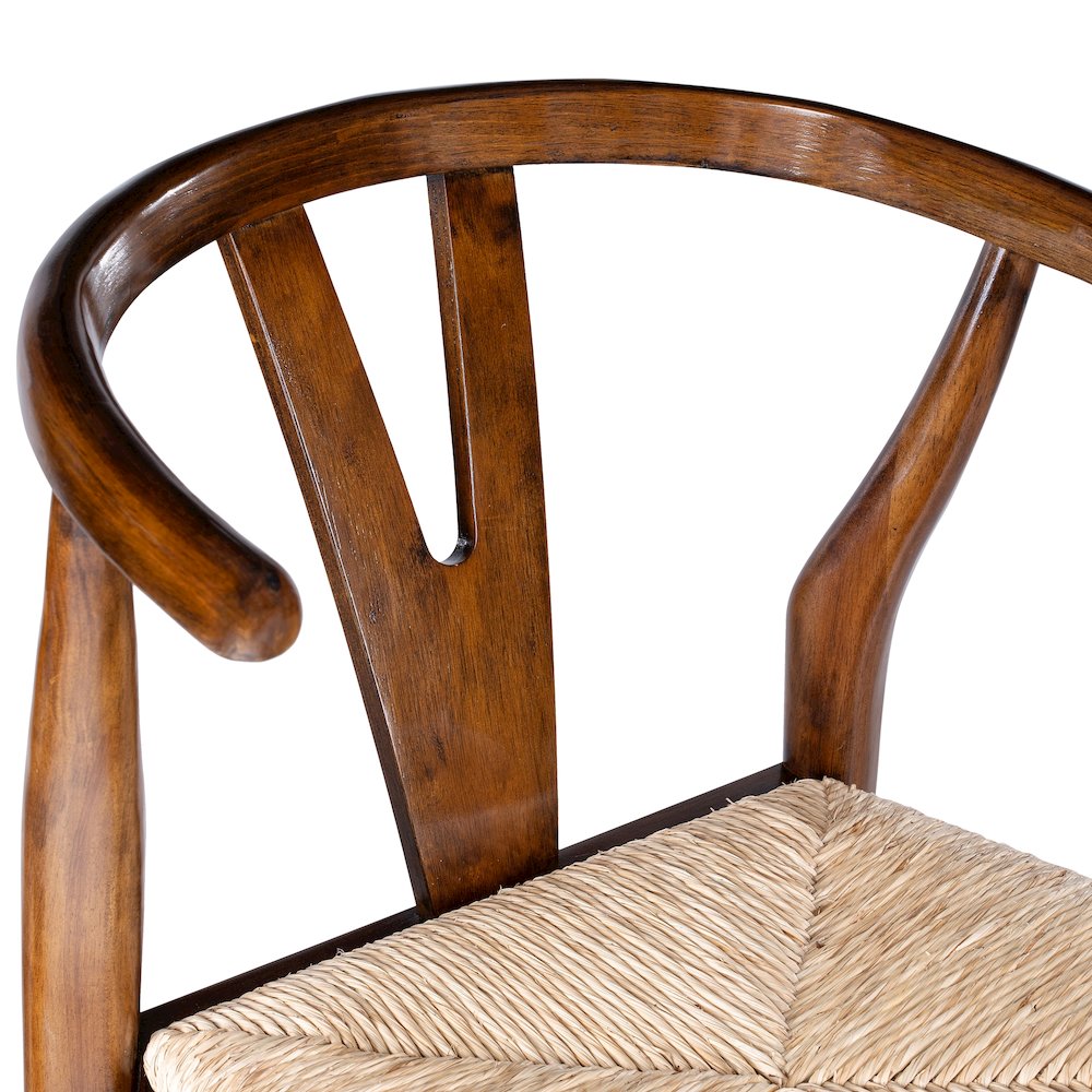 Wishbone Bar Height  Kitchen Bar Stool - Cappuccino Finish. Picture 5