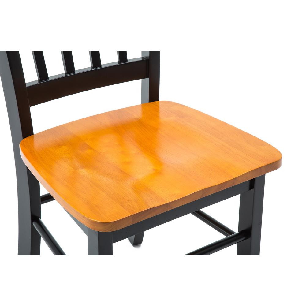 Shaker Dining Chairs, Set of 2 - Black/Oak. Picture 5