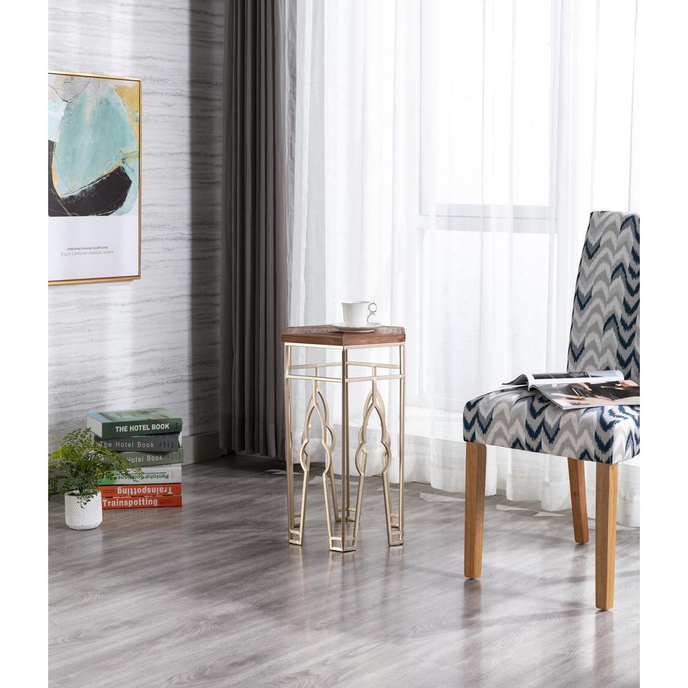 Genevieve Nesting Tables, Gold & Natural. Picture 4